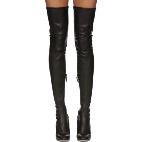 Rare Alexander McQueen Napa Leather Thigh High Heel Boots- Size 8 - Picture 6 of 14